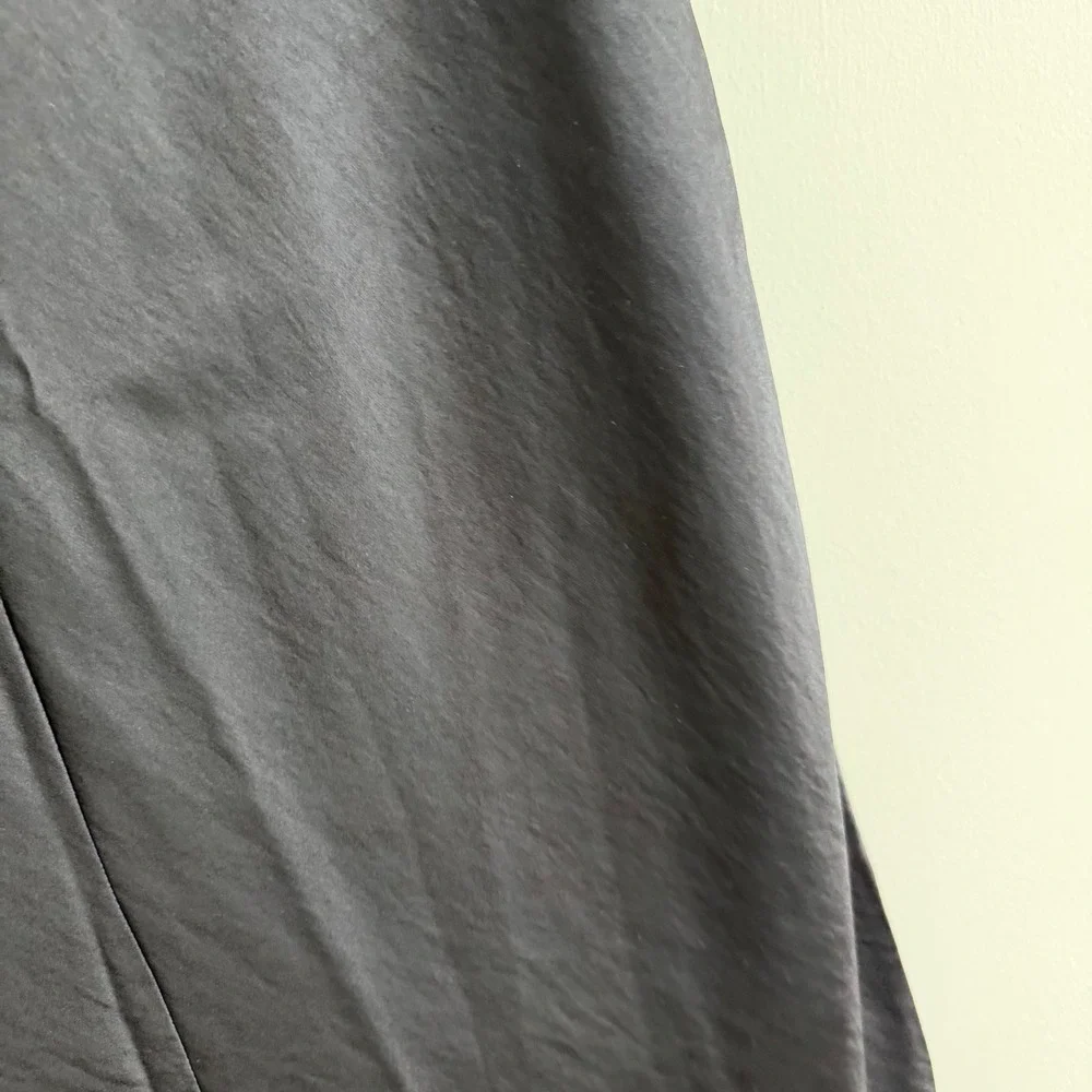 Abercrombie Black Satin Strapless Maxi Dress Women's Size‎ Large NWT